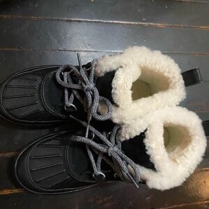 Nike Black and White Ankle Booties